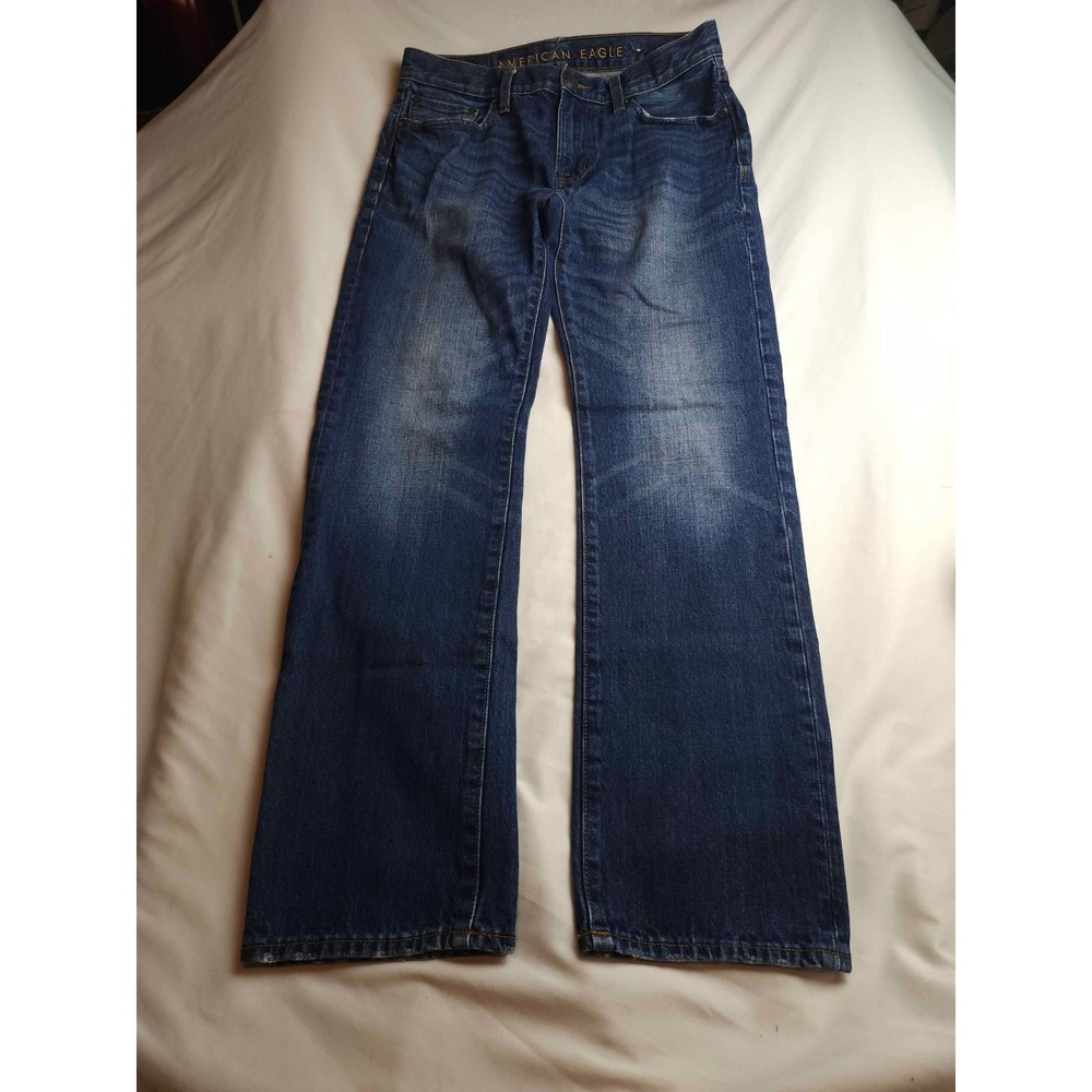 American Eagle Mens 30x32 Dark Wash Straight Leg Denim Jeans